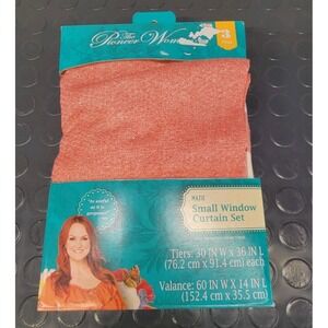 Pioneer Woman Mazie Small Window Curtain Set 1 Valance 2 Tiers Red Checkered